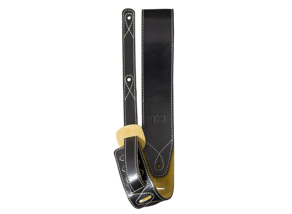 TGI Guitar Strap Black Leather with Suede Back TGI Guitar Strap Black Leather with Suede Back